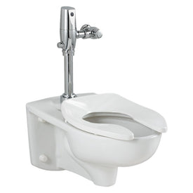 Afwall Millenium FloWise Wall-Mount Elongated Toilet with Battery-Powered Flushometer 1.28 GPF