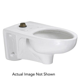 Afwall Wall-Mount Elongated Retrofit Universal ADA Flushometer Toilet with EverClean