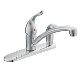 Chateau Single Handle Kitchen Faucet with Integrated Side Spray on Deck Plate