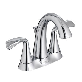 Fluent Two Handle Centerset Bathroom Faucet with Metal Drain