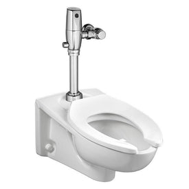 Afwall Millenium FloWise Wall-Mount Elongated Toilet with Battery-Powered Flushometer 1.1 GPF