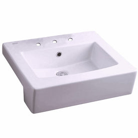 Boxe 19-3/4"W Semi-Countertop Sink for 8" Widespread Hole Faucet
