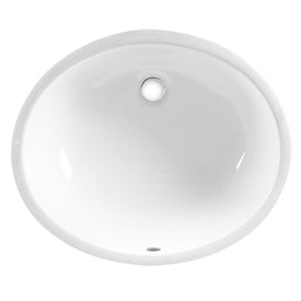 Ovalyn 19-1/4"W Oval Undermount Bathroom Sink with Glazed Underside