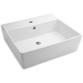 Loft 19-5/8"W Above Counter Bathroom Sink for Single Hole Faucet with Overflow