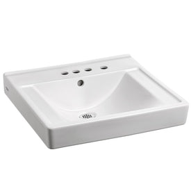 Decorum 20" W Wall-Mount Bathroom Sink for Centerset Faucet/Right-Side Dispenser