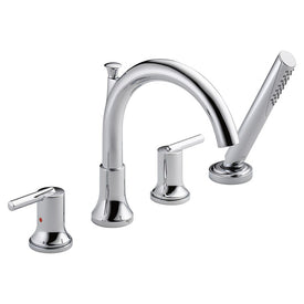Trinsic Two Handle 4-Hole Roman Tub Faucet with Handshower