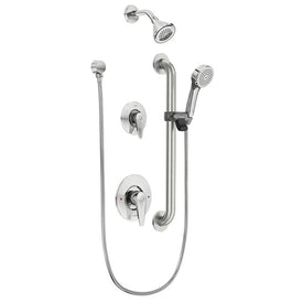 M-Dura Commercial Posi-Temp Shower/Handshower System with Grab Bar