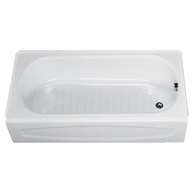 New Salem 60"L x 30"W Integral Apron Soaking Bathtub with Right-Hand Drain