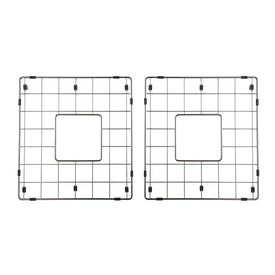 Premium Kitchen 14.25"L x 15.5"W Stainless Steel Bottom Grids Set of 2