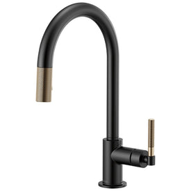 Litze Single Handle Pull Down Faucet with High-Arc Spout/Knurled Handle
