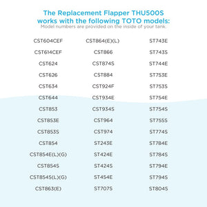 THU500S Parts & Maintenance/Toilet Parts/Toilet Flapper Assemblies