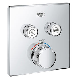 Grohtherm SmartControl Dual-Function Square Thermostatic Valve Trim with Control Module