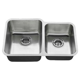 Reliant 31" x 20" Offset Double Bowl Stainless Steel Undermount Kitchen Sink