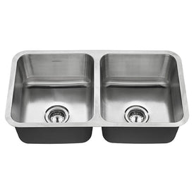 Reliant 32" x 18" Double Bowl Stainless Steel Undermount Kitchen Sink