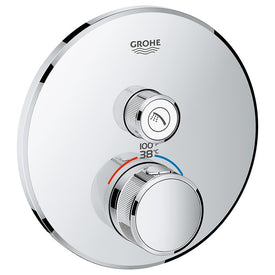 Grohtherm SmartControl Single-Function Round Thermostatic Valve Trim with Control Module