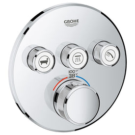 Grohtherm SmartControl Triple-Function Round Thermostatic Valve Trim with Control Module