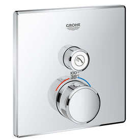 Grohtherm SmartControl Single-Function Square Thermostatic Valve Trim with Control Module