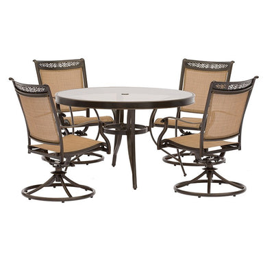 FNTDN5PCSWG Outdoor/Patio Furniture/Patio Dining Sets