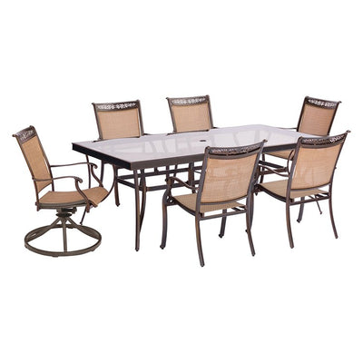 Product Image: FNTDN7PCSWG-2 Outdoor/Patio Furniture/Patio Dining Sets