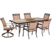 FNTDN7PCSWTN-2 Outdoor/Patio Furniture/Patio Dining Sets