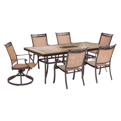 FNTDN7PCSWTN-2 Outdoor/Patio Furniture/Patio Dining Sets