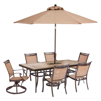 Product Image: FNTDN7PCSWTN2-SU Outdoor/Patio Furniture/Patio Dining Sets