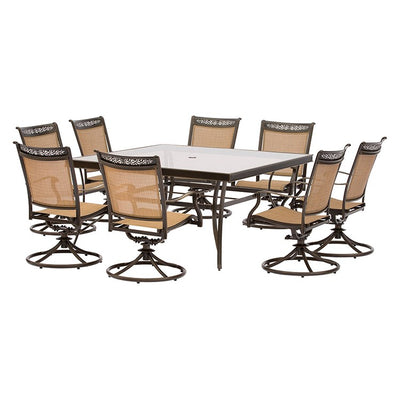 Product Image: FNTDN9PCSWSQG Outdoor/Patio Furniture/Patio Dining Sets
