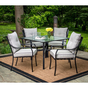 LAVDN5PC-SLV Outdoor/Patio Furniture/Patio Dining Sets