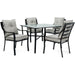 LAVDN5PC-SLV Outdoor/Patio Furniture/Patio Dining Sets