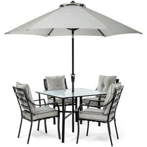 LAVDN5PC-SLV-SU Outdoor/Patio Furniture/Patio Dining Sets