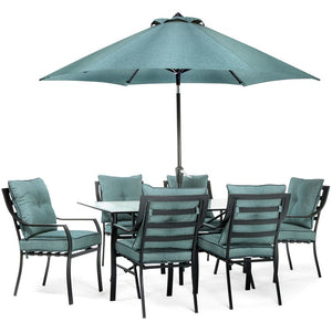 LAVDN7PC-BLU-SU Outdoor/Patio Furniture/Patio Dining Sets