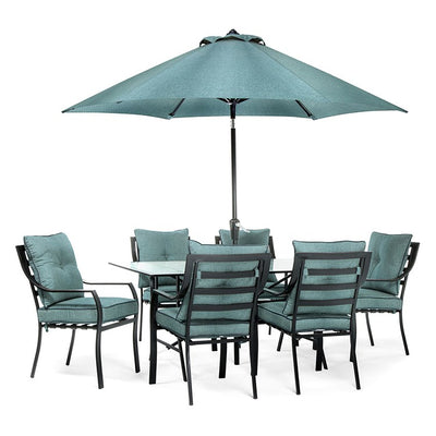 Product Image: LAVDN7PC-BLU-SU Outdoor/Patio Furniture/Patio Dining Sets