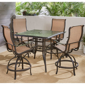 MANDN5PCSQBR Outdoor/Patio Furniture/Patio Bar Furniture