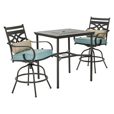 Product Image: MCLRDN3PCBRSW2-BLU Outdoor/Patio Furniture/Patio Dining Sets