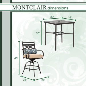 MCLRDN3PCBRSW2-TAN Outdoor/Patio Furniture/Patio Dining Sets