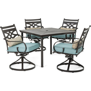 MCLRDN5PCSQSW4-BLU Outdoor/Patio Furniture/Patio Dining Sets