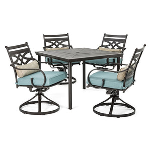 MCLRDN5PCSQSW4-BLU Outdoor/Patio Furniture/Patio Dining Sets