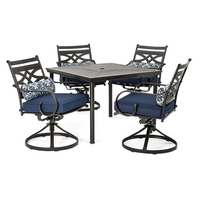 MCLRDN5PCSQSW4-NVY Outdoor/Patio Furniture/Patio Dining Sets