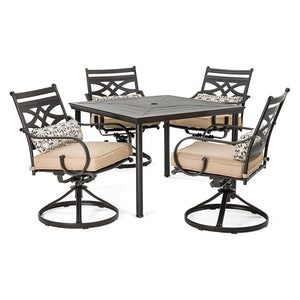 MCLRDN5PCSQSW4-TAN Outdoor/Patio Furniture/Patio Dining Sets