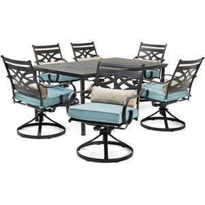 MCLRDN7PCSQSW6-BLU Outdoor/Patio Furniture/Patio Dining Sets