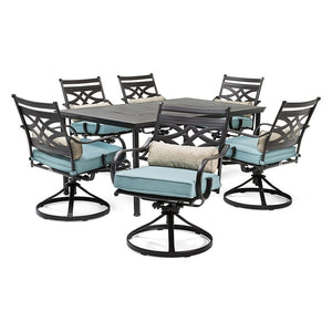 MCLRDN7PCSQSW6-BLU Outdoor/Patio Furniture/Patio Dining Sets