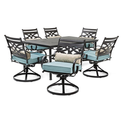 Product Image: MCLRDN7PCSQSW6-BLU Outdoor/Patio Furniture/Patio Dining Sets