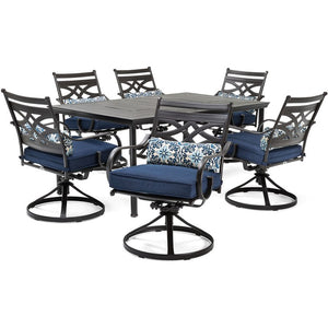 MCLRDN7PCSQSW6-NVY Outdoor/Patio Furniture/Patio Dining Sets