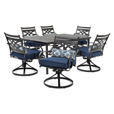 Product Image: MCLRDN7PCSQSW6-NVY Outdoor/Patio Furniture/Patio Dining Sets