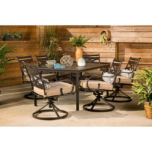 MCLRDN7PCSQSW6-TAN Outdoor/Patio Furniture/Patio Dining Sets