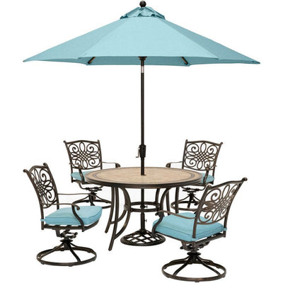 MONDN5PCSW-4-BLU Outdoor/Patio Furniture/Patio Dining Sets
