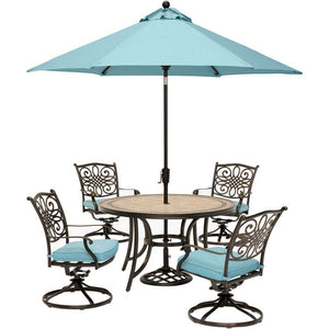 MONDN5PCSW-4-BLU Outdoor/Patio Furniture/Patio Dining Sets