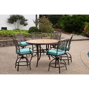 MONDN7PCBR-C-BLU Outdoor/Patio Furniture/Patio Bar Furniture