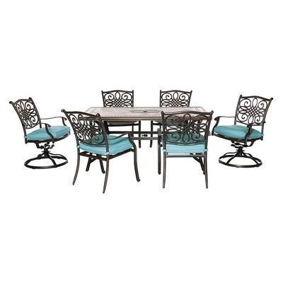 MONDN7PCSW-2-BLU Outdoor/Patio Furniture/Patio Dining Sets