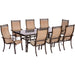 MONDN9PCG Outdoor/Patio Furniture/Patio Dining Sets